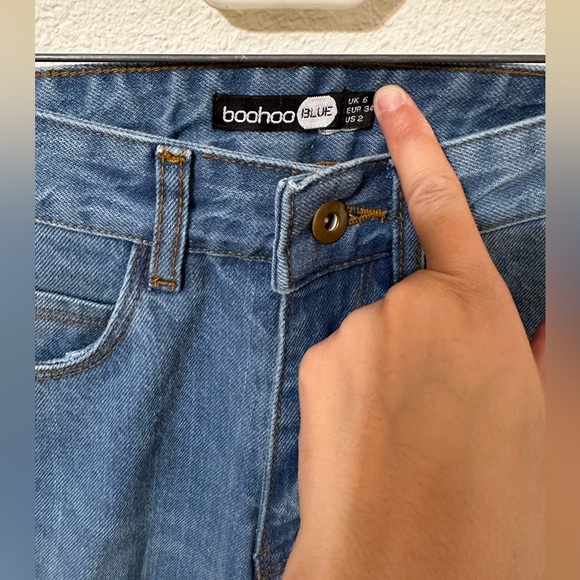 BOOHOO Petite High Waist Mom Jeans Basic 5 Pocket Denim Pants NWT - Picture 7 of 10
